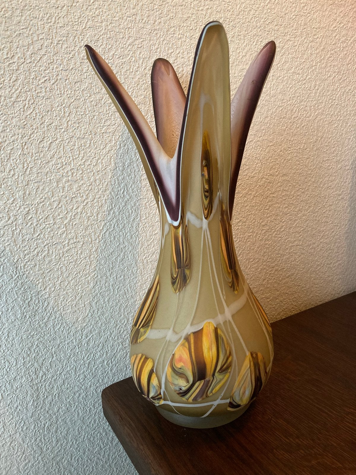 Handwerk design vaas van Essie Zareh voor Baijan studio, Vaas, Handgemaakt, 37 cm, Geel