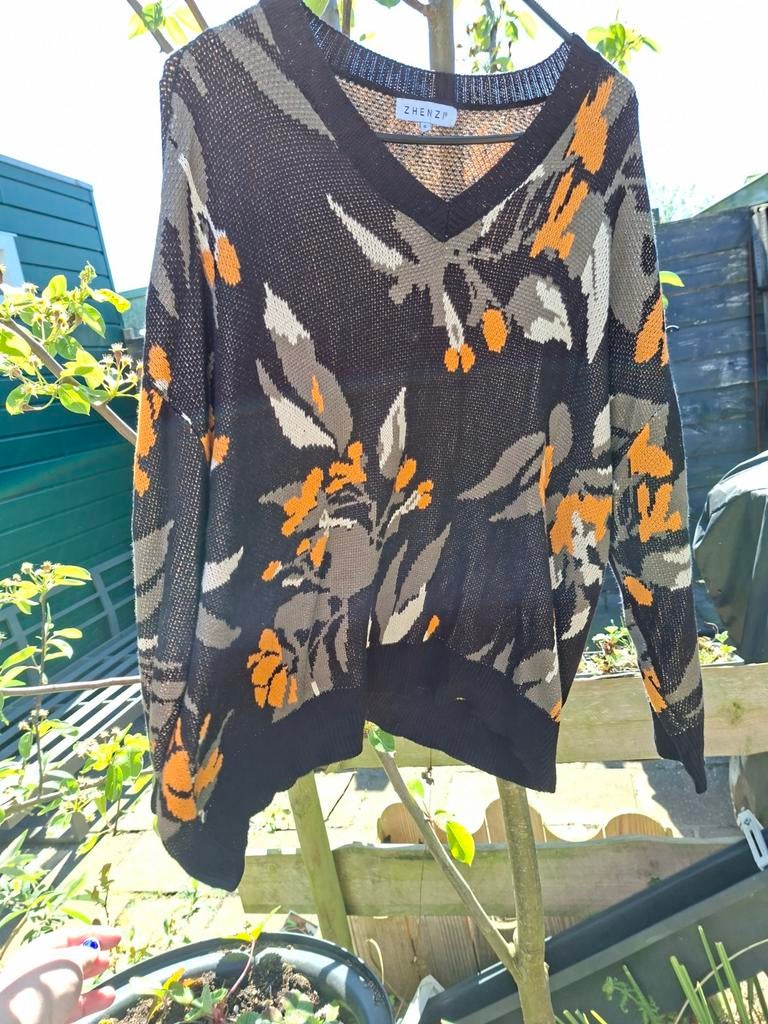 Zhenzi Oversized Trui, Zhenzi, Zwart, Maat 46/48 (XL) of groter, Ophalen of Verzenden