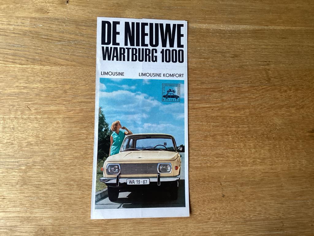 Wartburg 1000 brochure - 1966, Ophalen of Verzenden, Gelezen, Overige merken