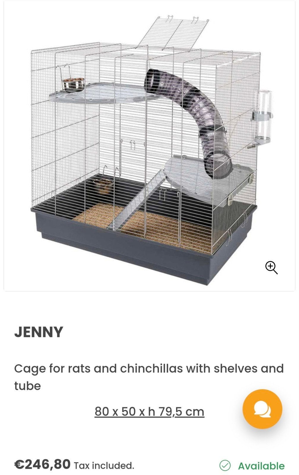 Kooi Fernplast Jenny, Ophalen, Kooi, 60 tot 90 cm, Zo goed als nieuw