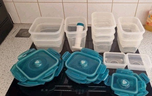 10x Ah royal vkb vershoudbakjes bakjes voorraadbakjes groen, Ophalen of Verzenden, Gebruikt