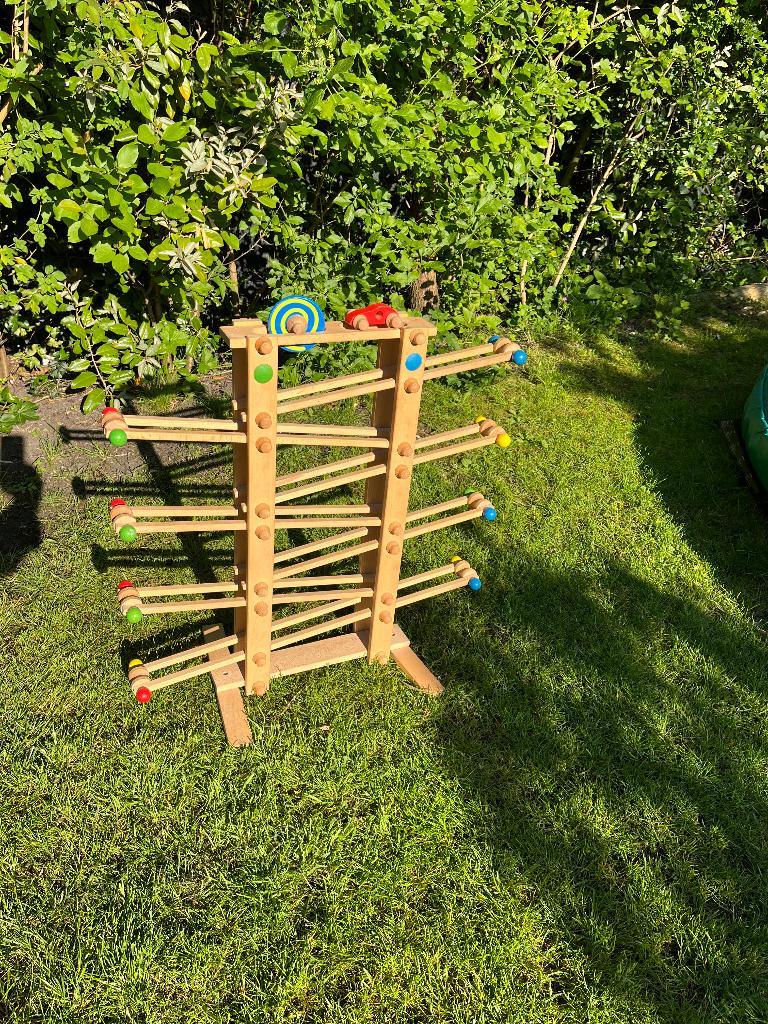 Knikkerbaan hout 70 cm, Ophalen, Gebruikt, Overige typen