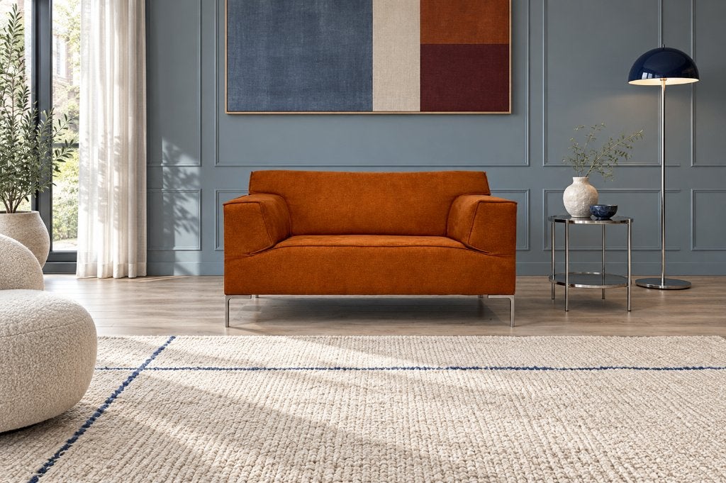 NIEUW GESTOFFEERD Design on Stock Bloq Loveseat + GARANTIE, 150 tot 200 cm, 75 tot 100 cm, Www.designplaats.nl, Rechte bank
