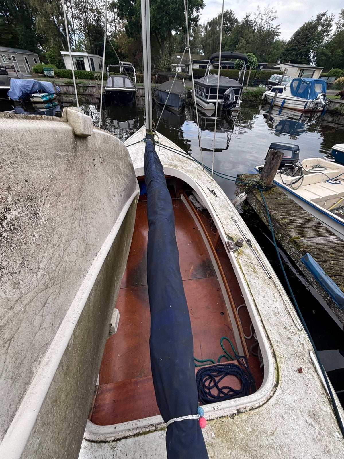 Elektrische motor met zeilboot te koop, Ophalen, Gebruikt, Elektrisch, 5 m