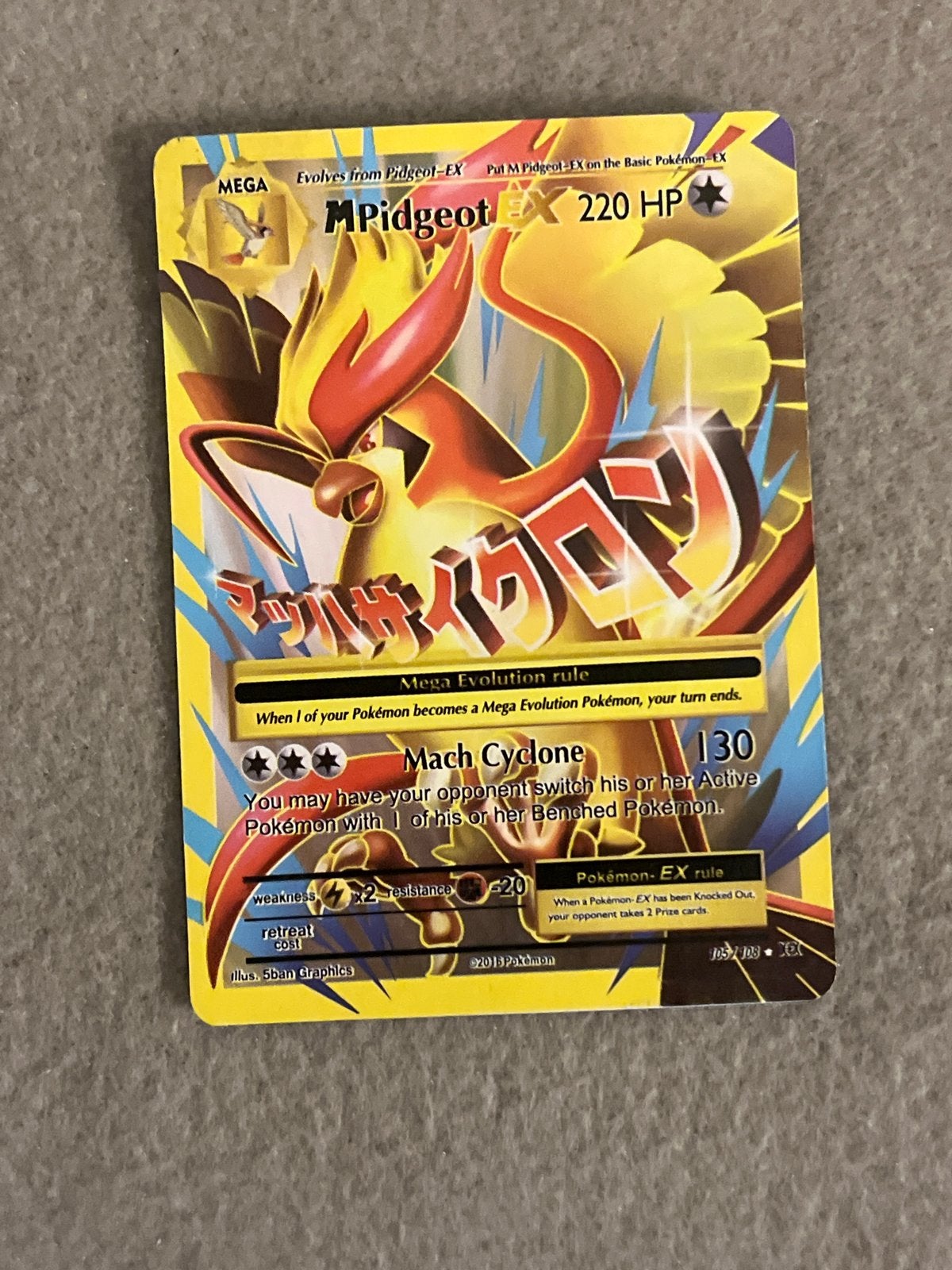 M Pidgeot EX 104/108 - PSA 10 Gem Mint - Pokémon Kaart, Ophalen, Zo goed als nieuw, Losse kaart