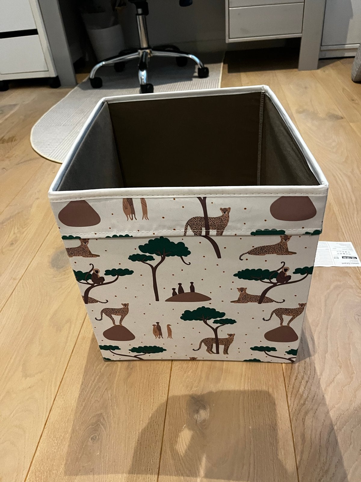 IKEA SANDLÖPARE Opbergdoos met dierenprint, Ophalen, Meerkleurig, Nieuw, Modern