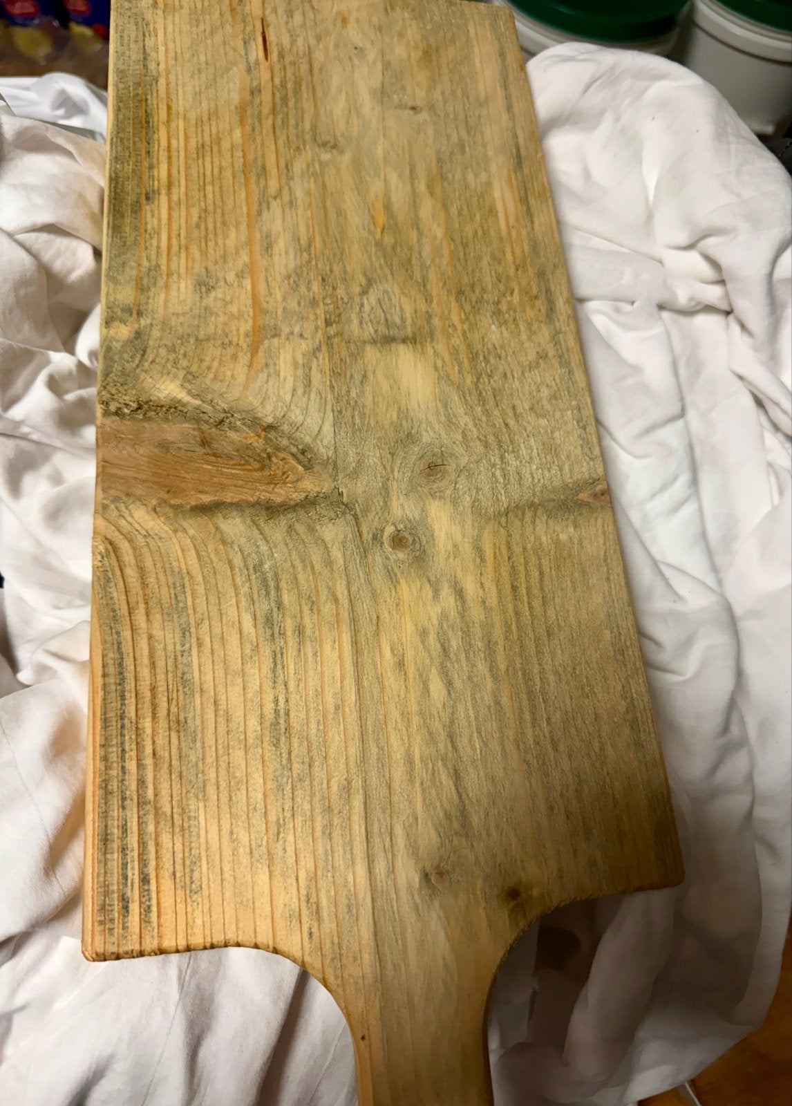 Houten snijplank met handvat, Beige, Hout, Snij-/serveerplank, Ophalen of Verzenden