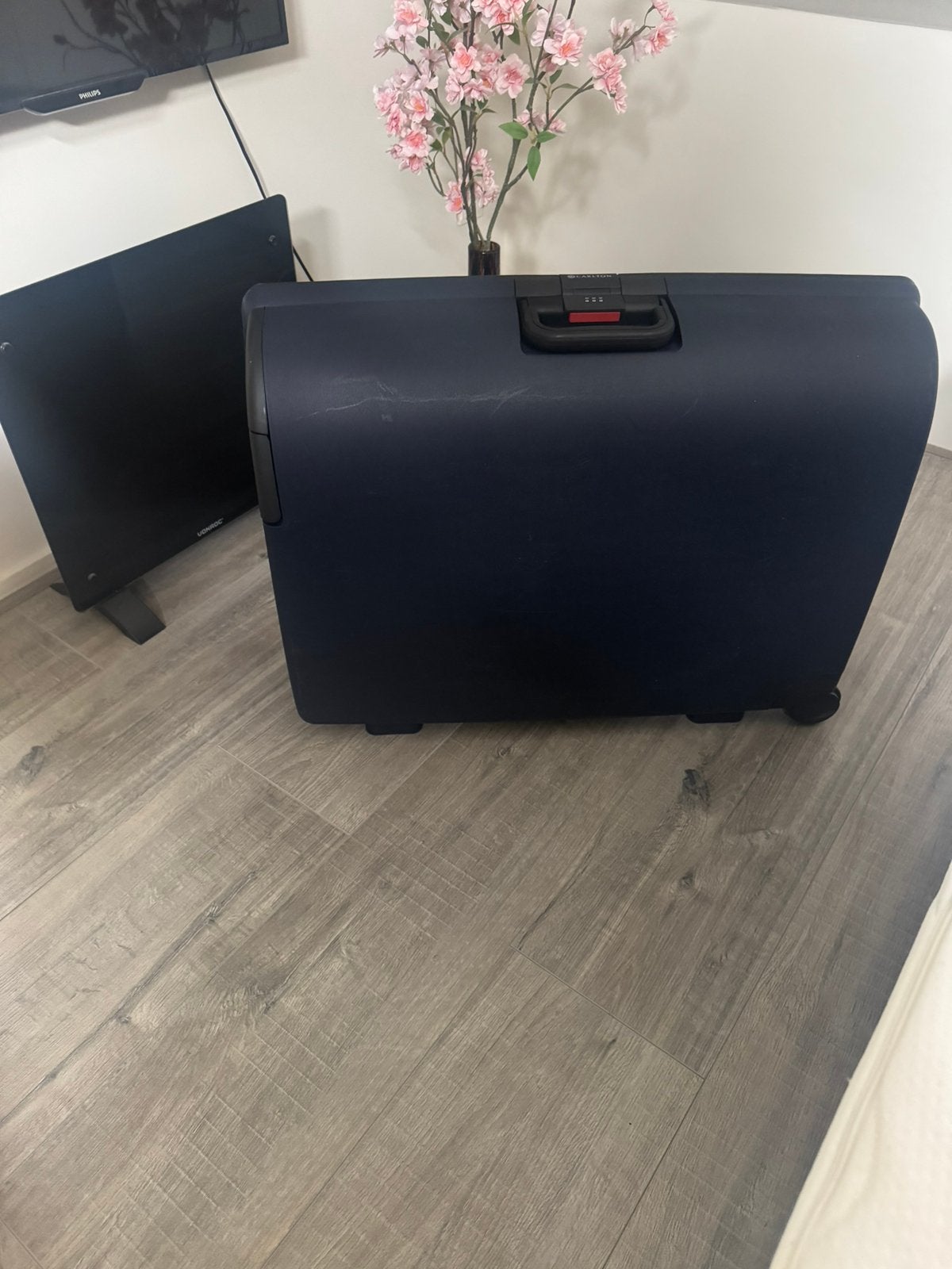 blauwe carlton koffer, Hard kunststof, Zo goed als nieuw, 70 cm of meer, 55 cm of meer