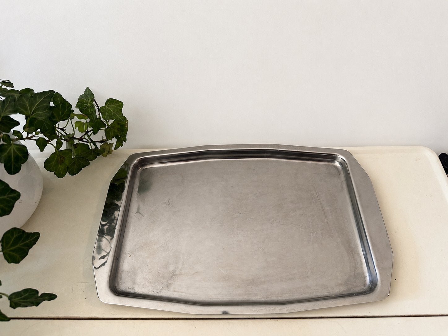 Chroom vintage dienblad, Ophalen of Verzenden