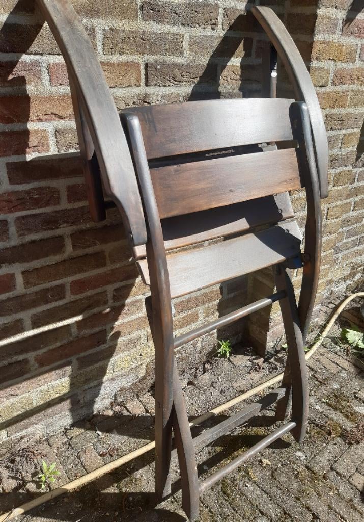 Houten tuinstoel, Ophalen, Gebruikt, Hout, Inklapbaar