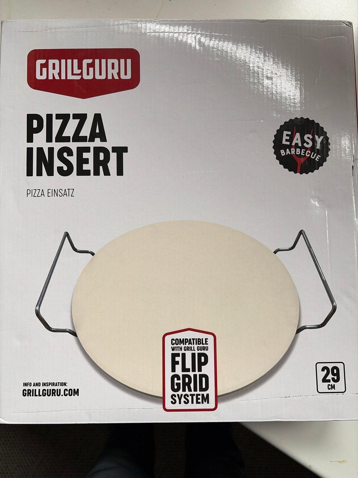Grill Guru Pizza Insert - 29 cm pizzasteen voor BBQ, Ophalen of Verzenden, Nieuw