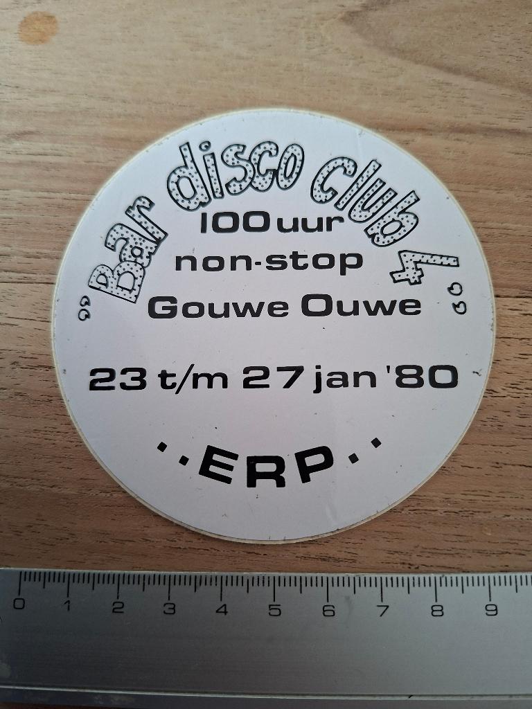 Sticker Erp bar disco, Verzamelen, Stickers, Ophalen of Verzenden, Zo goed als nieuw, Bedrijf of Vereniging