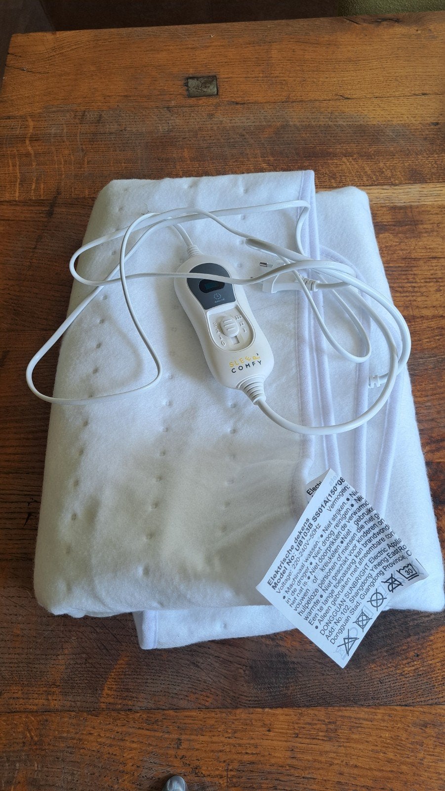 Electrische deken Sleep Comfy, Ophalen of Verzenden, Nieuw, Eenpersoons, Wit