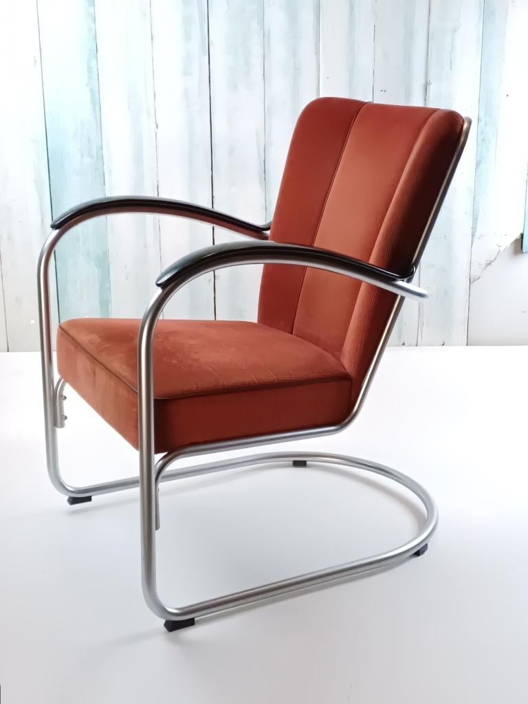 Gispen 412 stoel Dutch Design, Ophalen, Gebruikt, Minder dan 75 cm, Stof