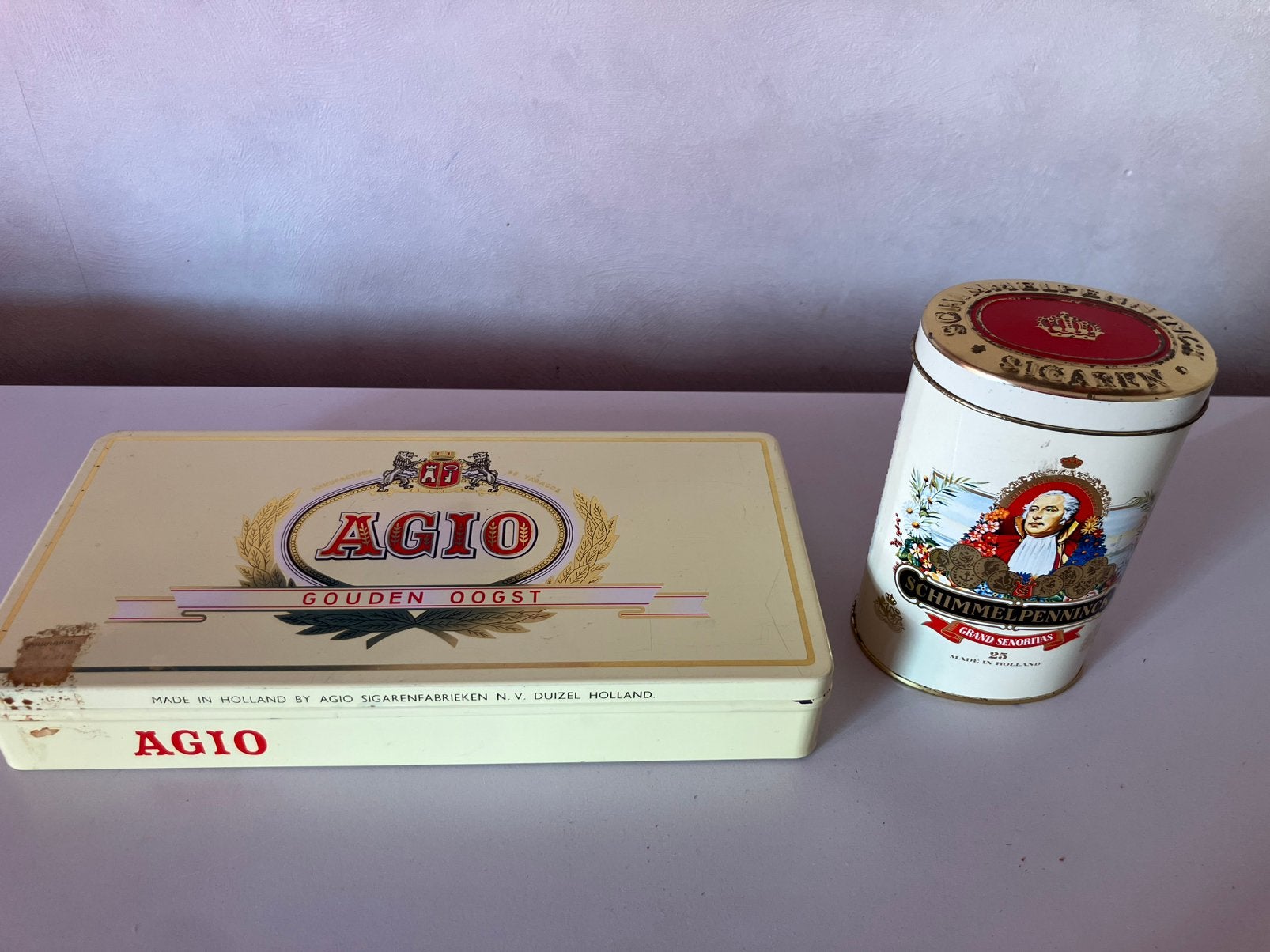 Diverse vintage sigarenblikken, Verzamelen, Ophalen, Zo goed als nieuw, Overige