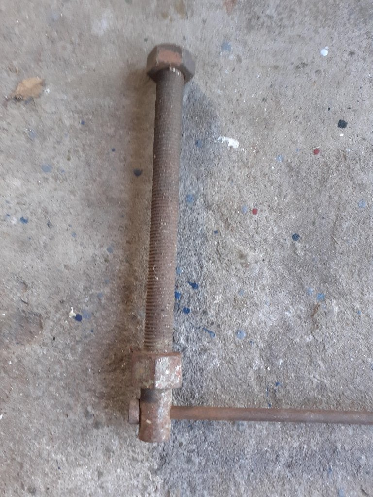 Vijzel/pers schroefdraad, Doe-het-zelf en Verbouw, Ophalen, Gebruikt, Minder dan 70 cm, Bankschroef