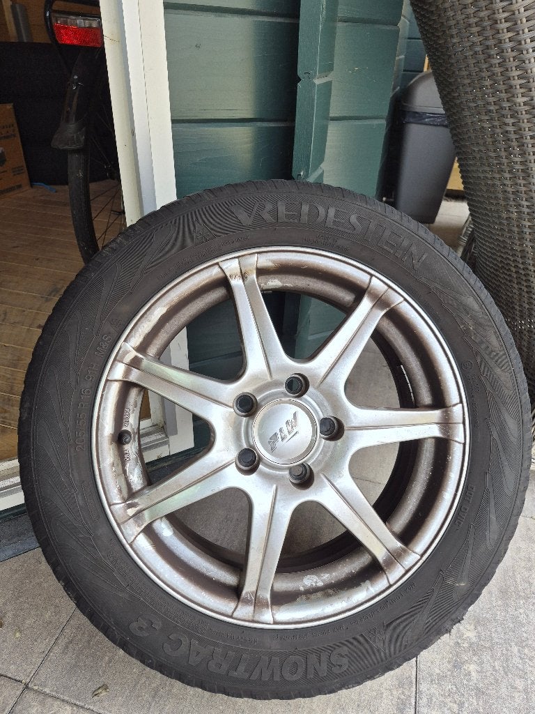T.K. Winterbanden + Velg, Ophalen, Gebruikt, 16 inch, Banden en Velgen