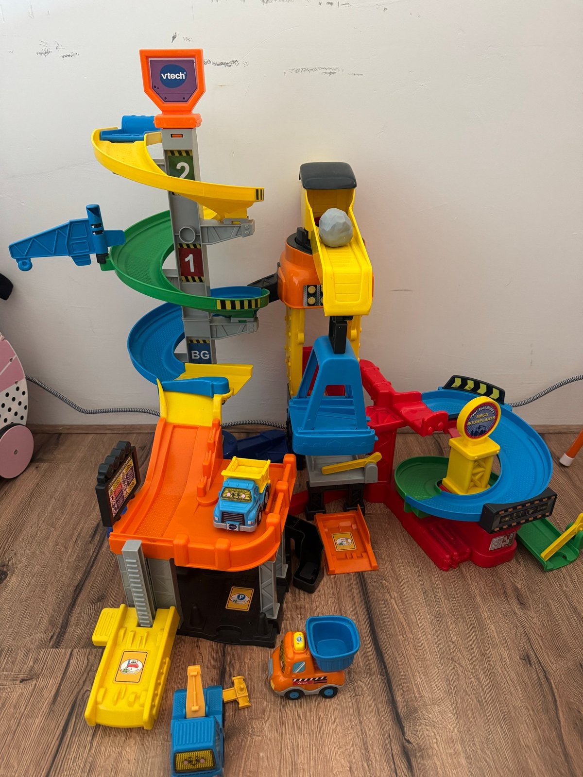 VTech Toet Toet Auto's Mega Bouwplaats met 3 voertuigen, Ophalen, Gebruikt