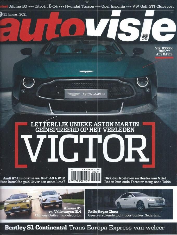 Autovisie 2 2021 : Audi A3 Limousine / A8 - VW ID4 - Bentley, Ophalen of Verzenden, Gelezen, Algemeen