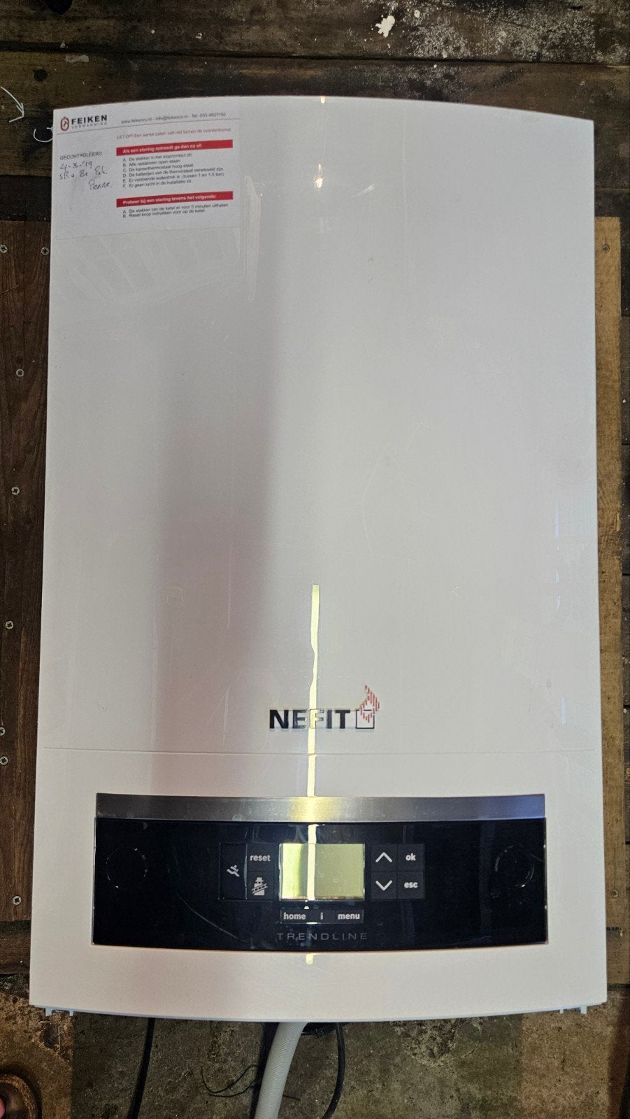 Nefit Trendline HRC30/CW5 CV-ketel uit 2017, Ophalen, 30 tot 80 cm, Gebruikt, Cv-ketel of Combi-ketel