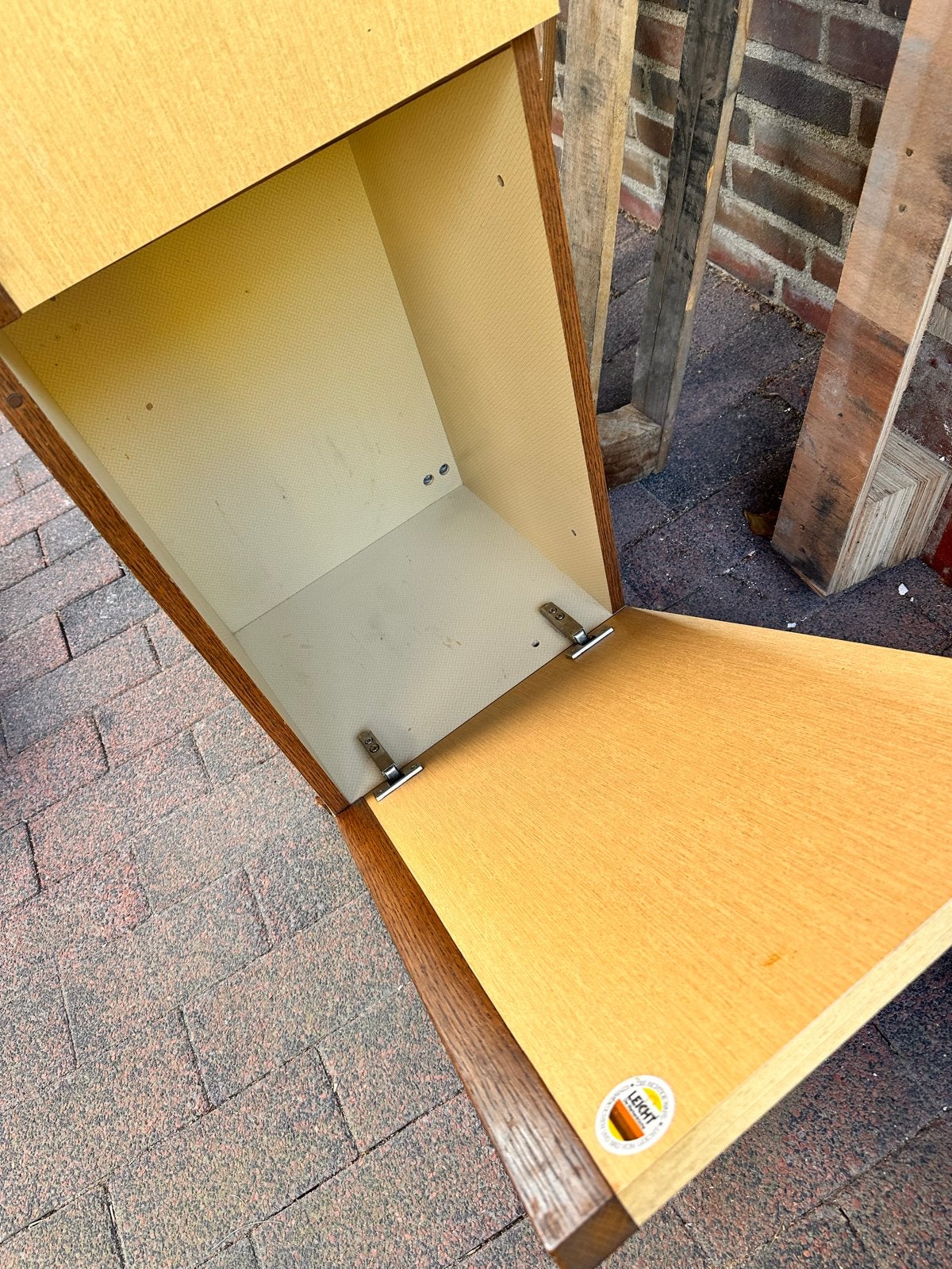 Vintage Leicht Keukenkastjes uit 1981 met Klepdeuren, Antiek en Kunst, Ophalen