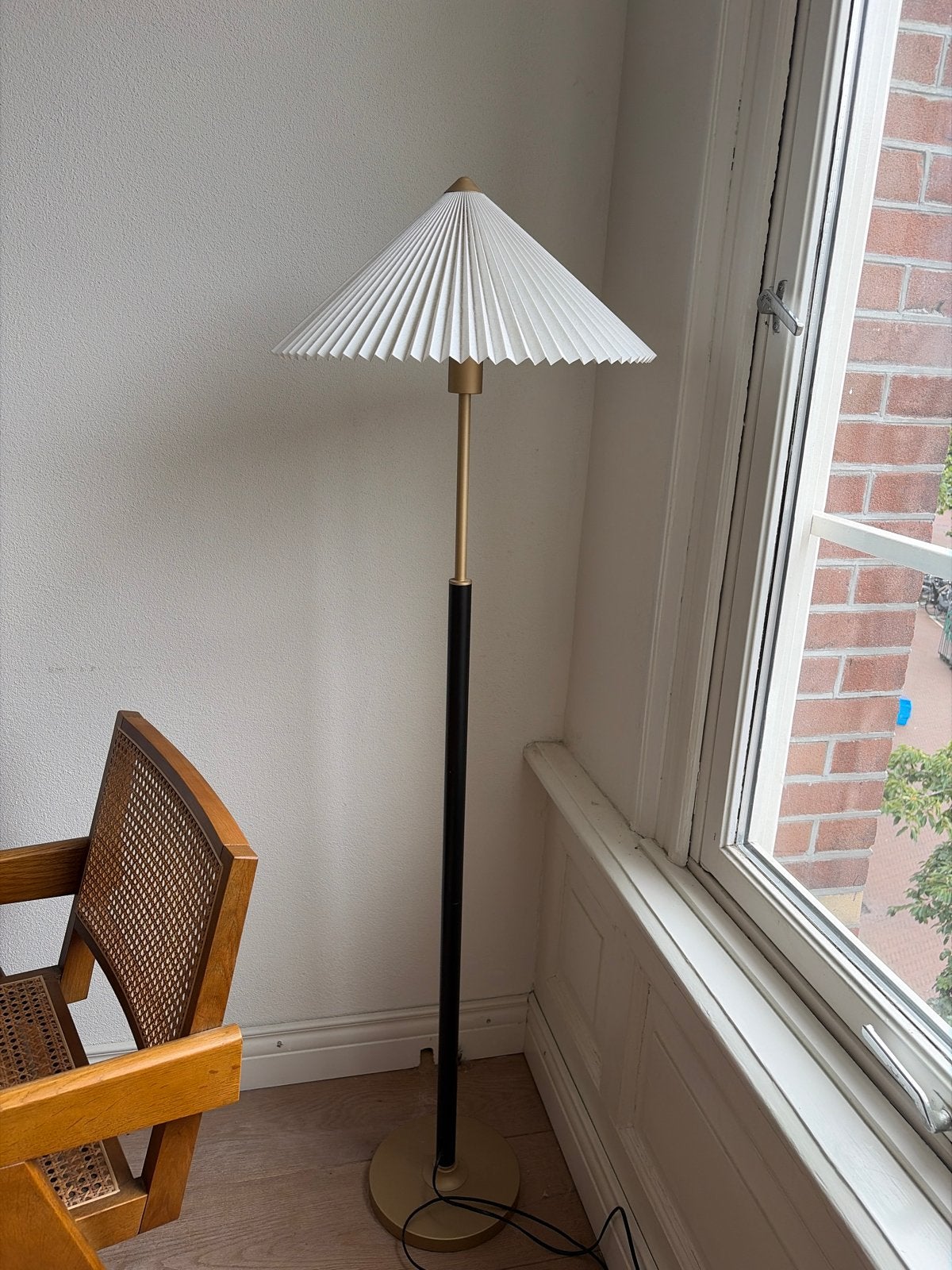 Art deco standing lamp vloerlamp, Ophalen, E27 (groot), Zo goed als nieuw, Metaal