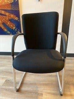 Set van 6 zware kwaliteit conferentiestoelen, Huis en Inrichting, Ophalen, Zo goed als nieuw, Zwart, Vijf, Zes of meer stoelen