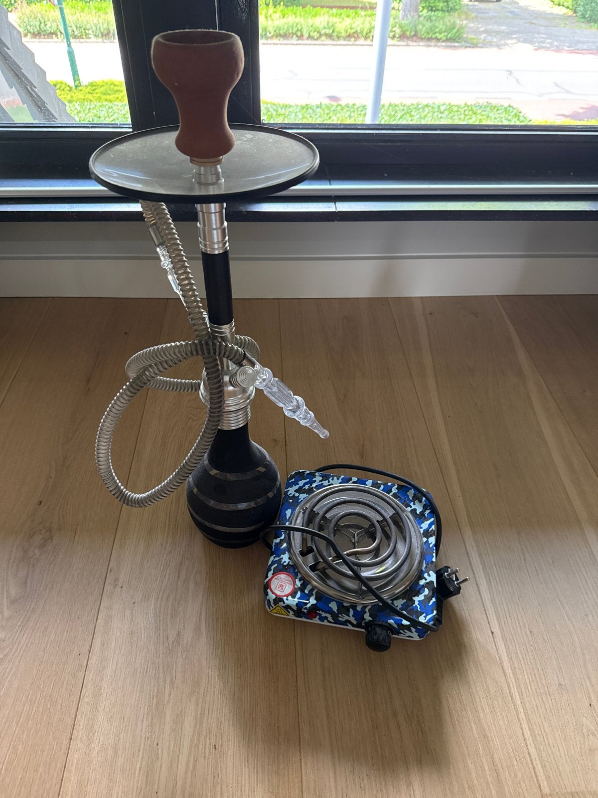 Waterpijp met kolenbrander, Verzamelen, Rookartikelen, Aanstekers en Luciferdoosjes, Ophalen, Gebruikt, (Water)pijp
