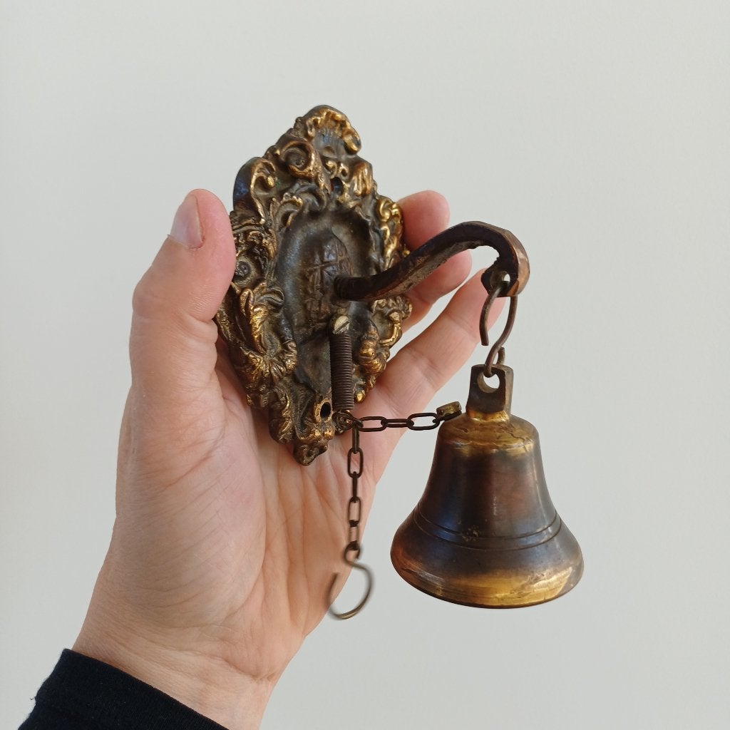Antieke messing trekbel, Ophalen of Verzenden