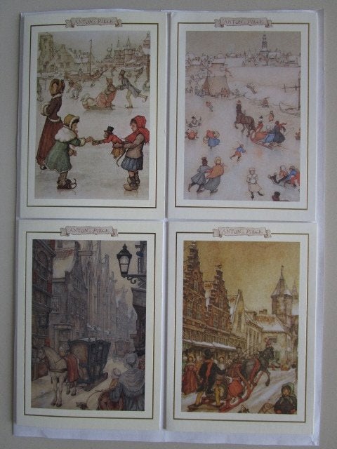 Anton Pieck kaarten in map 2, Ophalen of Verzenden, 1980 tot heden, Overige thema's