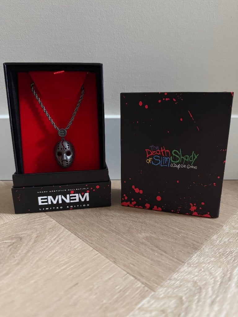 Eminem - TDOSS Hockey Mask Pendant & Chain - Gun Metal, Ophalen, Nieuw, Gebruiksvoorwerp