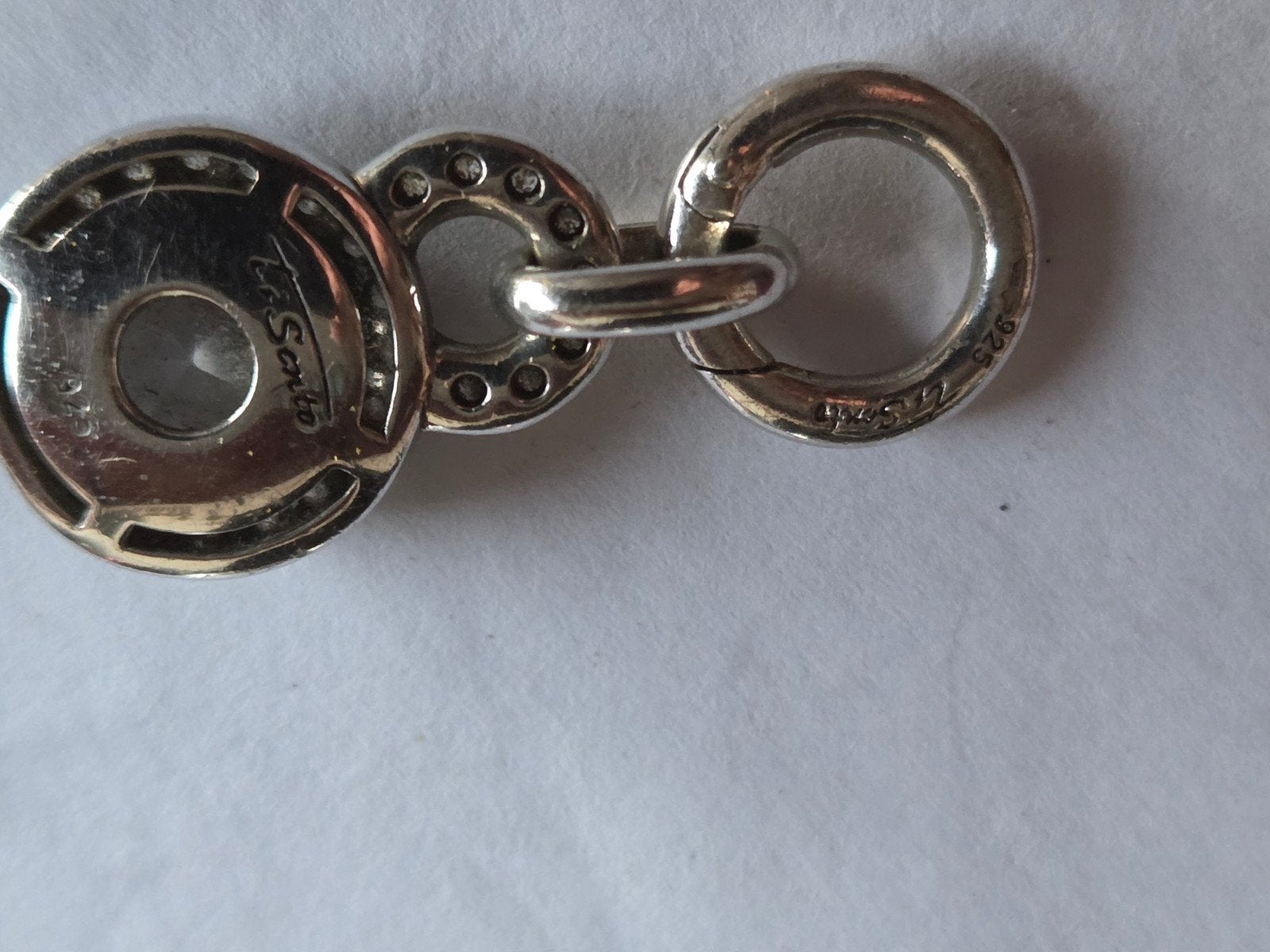 Milano Sieraden Ti Sento Schakel met Zirkonia en 925 Zilver, Met kristal, Ophalen of Verzenden, Zo goed als nieuw, Zilver