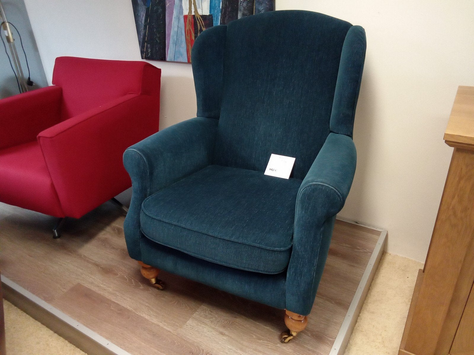 Leuke, verrijdbare fauteuil., Ophalen, Gebruikt, 75 tot 100 cm, 50 tot 75 cm