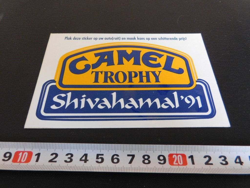 sticker CAMEL TROPHY 1991 shivahamal *, Verzamelen, Stickers, Zo goed als nieuw, Ophalen