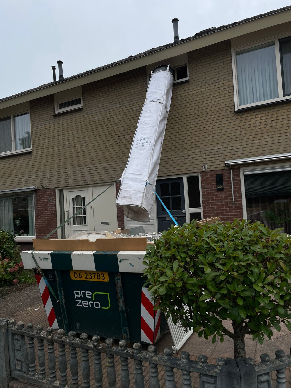 Stortslurf, Ophalen, Gebruikt