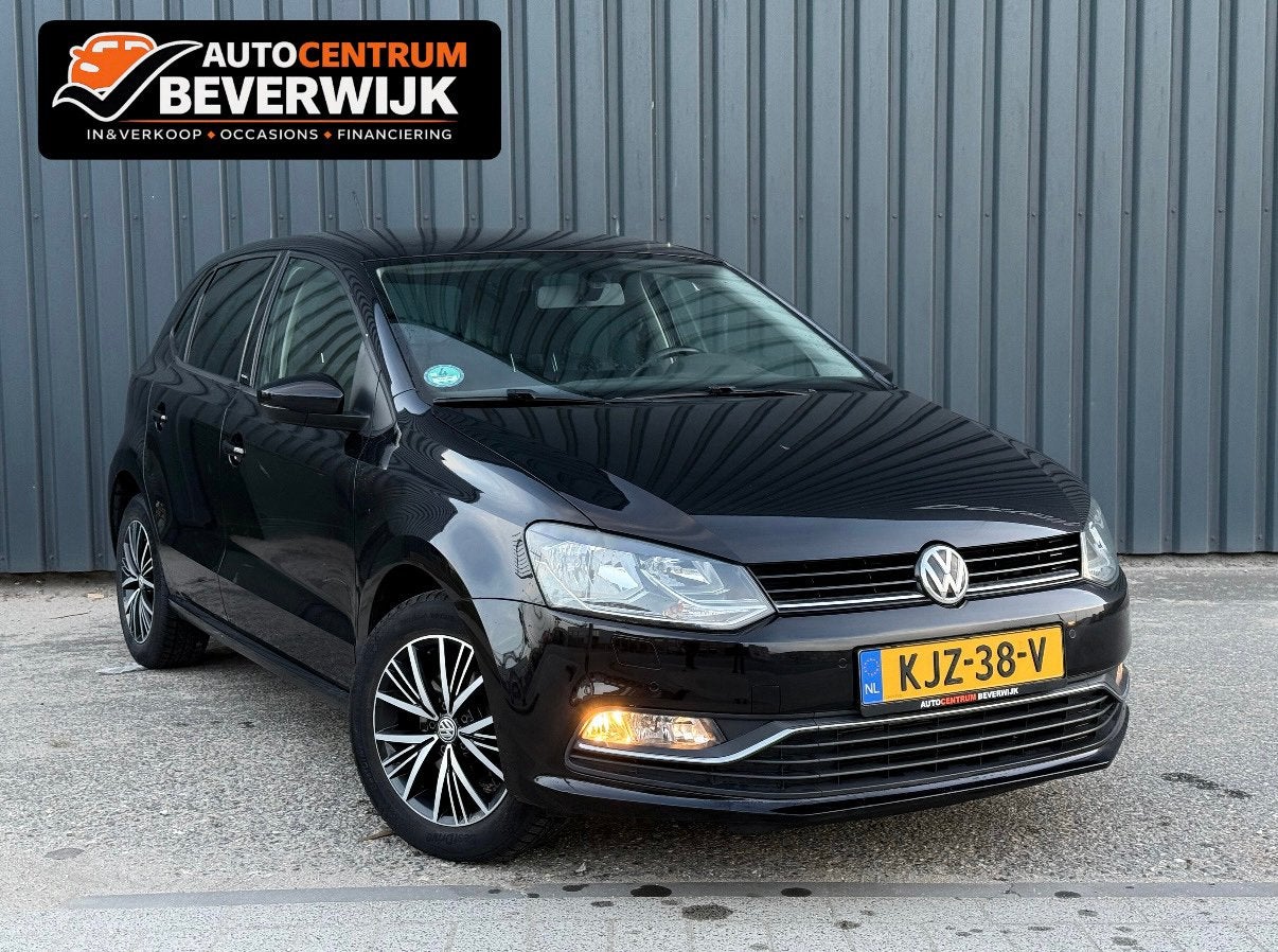 Volkswagen Polo 1.2 TSI Highline Allstar 90pk 2016 Zwart, Voorwielaandrijving, Stof, 4 cilinders, Zwart