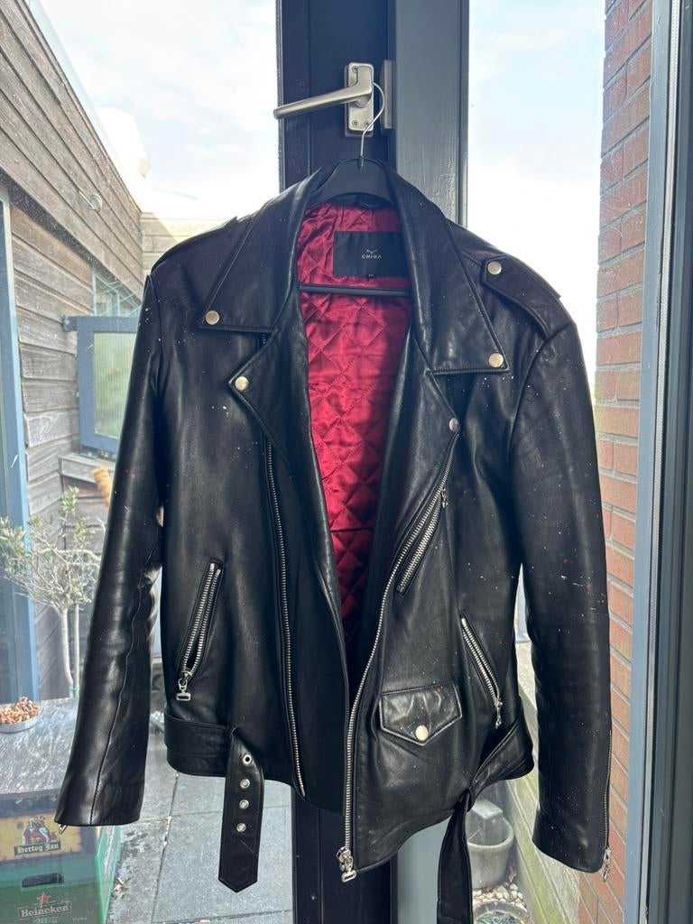 Chiba Splash Biker Jacket, Kleding | Heren, Jassen | Zomer, Ophalen of Verzenden, Zo goed als nieuw, Maat 48/50 (M), Zwart