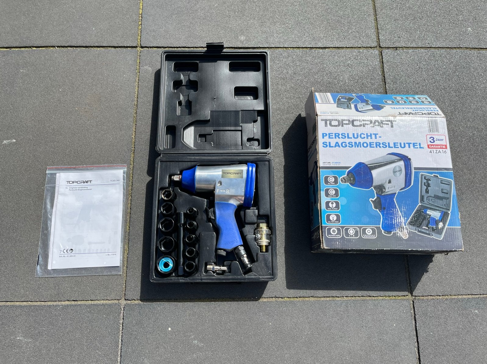 TOPCRAFT Perslucht Slagsmoersleutel Set - Nieuwstaat, Ophalen, Zo goed als nieuw, Sleutel/ratel, Overige merken