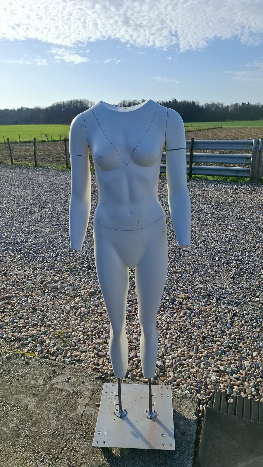 Ghost mannequin Etalagepop Vrouwen Torso, Ophalen, Met wielen, Zo goed als nieuw