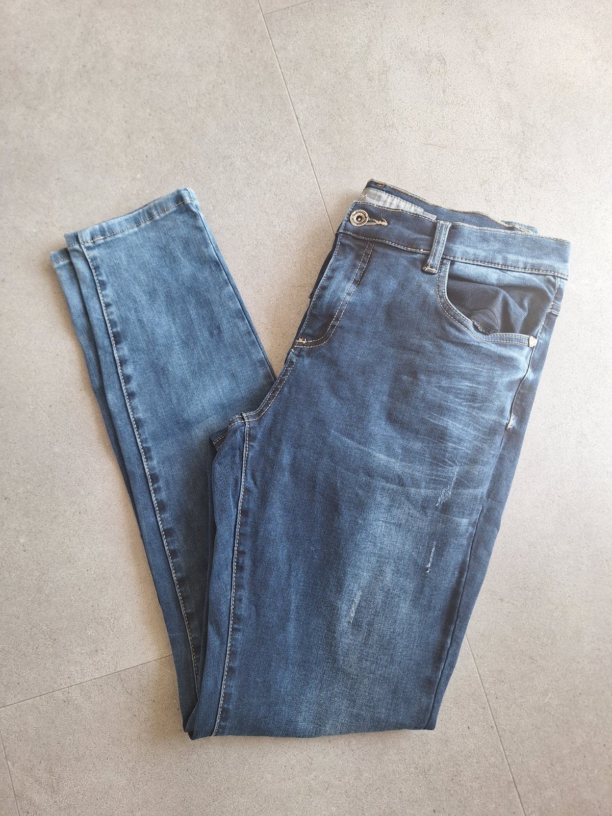 Mooie skinny jeans van Geisha maat 42., Geisha, Blauw, Ophalen of Verzenden, Zo goed als nieuw