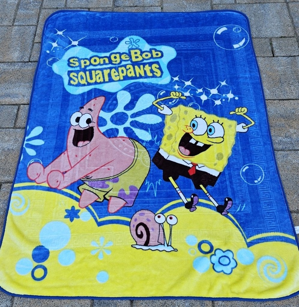 Superdik strandlaken SpongeBob en Patrick, Ophalen of Verzenden, Zo goed als nieuw, Meerkleurig, Badlaken