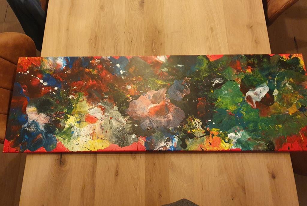 Abstract schilderij 40x120cm, Ophalen of Verzenden