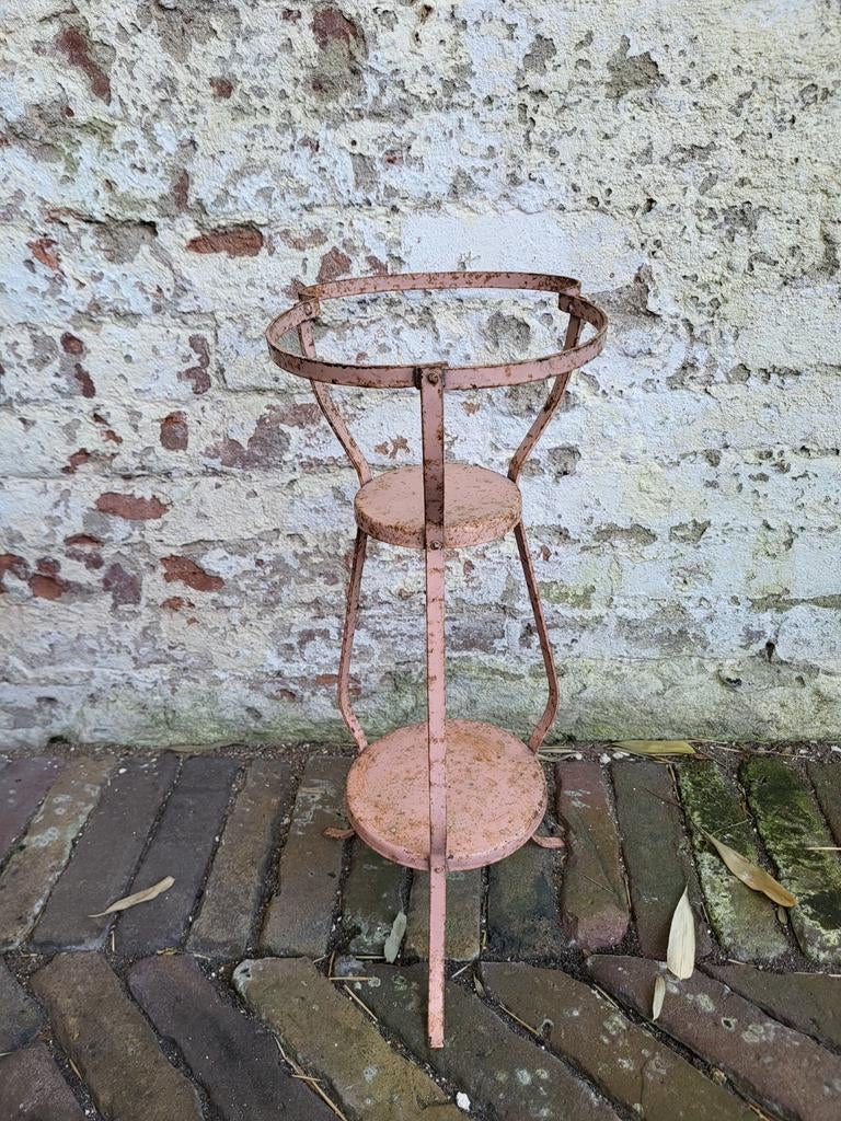 Brocante roze standaard / allegonda, Antiek en Kunst, Curiosa en Brocante, Ophalen of Verzenden