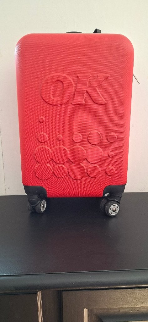 Handbagage koffer / Reis koffer rood van OK Nieuw ! ! !, Sieraden, Tassen en Uiterlijk, Koffers, Wieltjes, Overige materialen