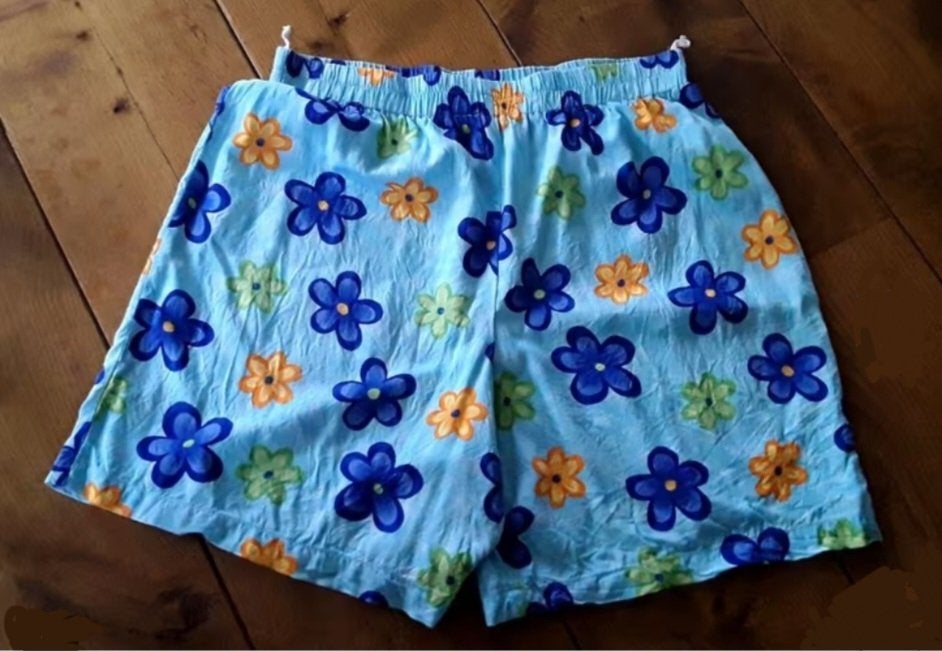 Vintage fleurige korte broek  - short - Gina Umberto, Kleding | Dames, Kort, Maat 46/48 (XL) of groter, Ophalen of Verzenden, Gina Umberto