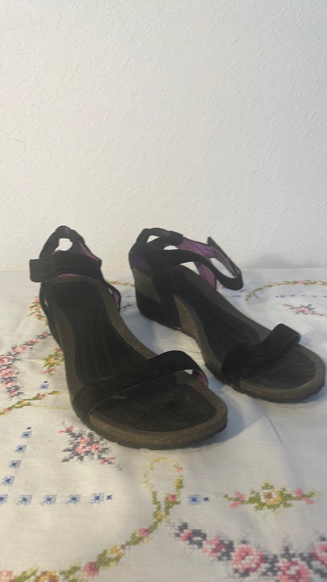 Zwart lederen sportieve sandalen Teva mt 39, Ophalen of Verzenden, Zo goed als nieuw, Zwart, Sandalen of Muiltjes