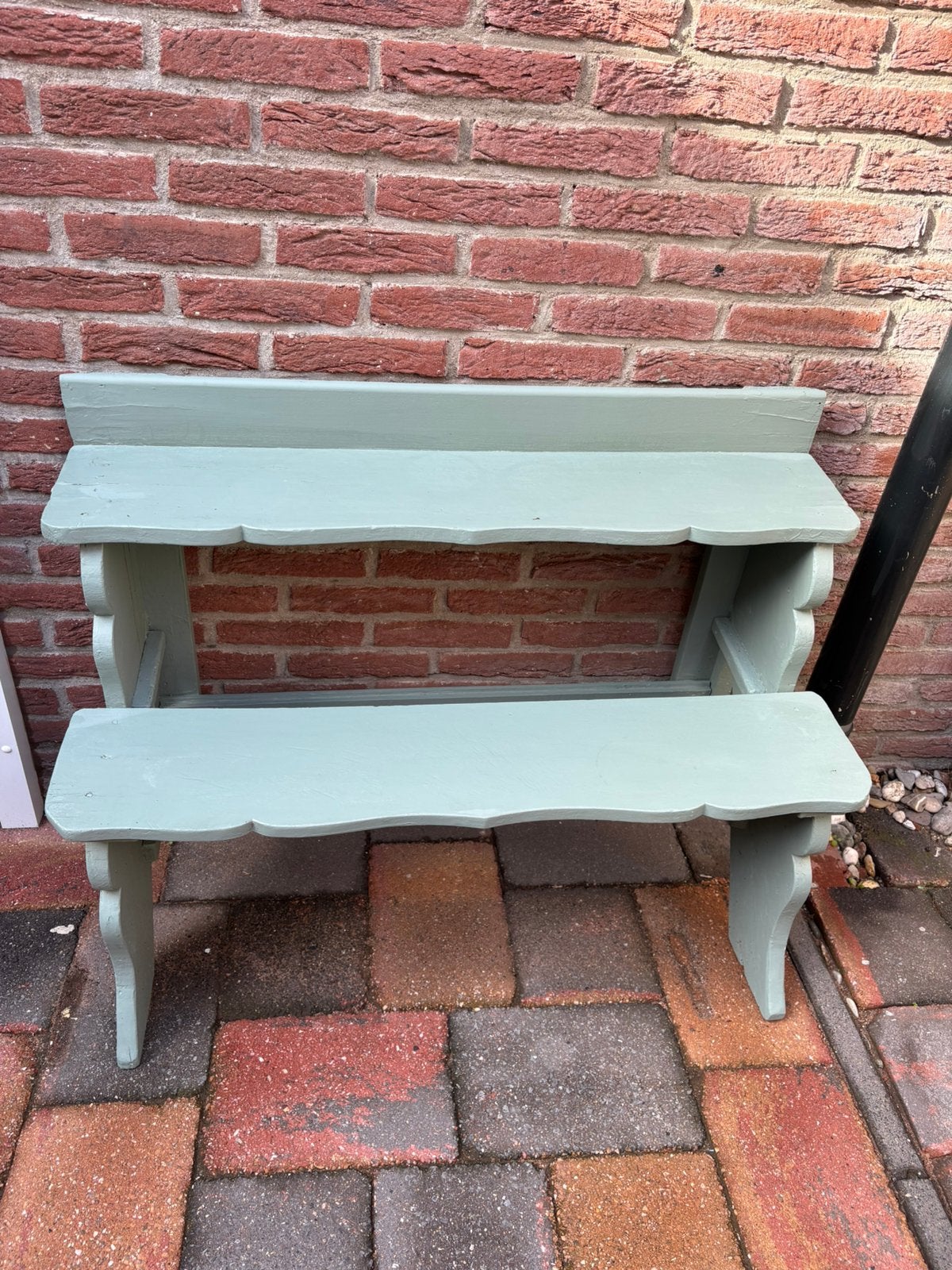 Brocante plantenrek 2 etages, Ophalen, Zo goed als nieuw, Metaal
