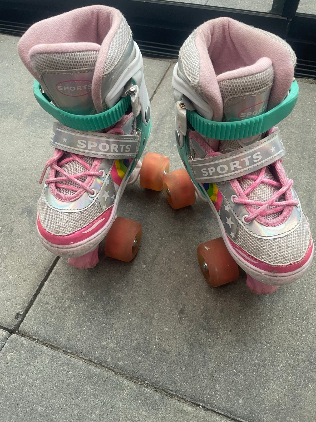 Verstelbare rolschaatsen voor kinderen - Roze/Wit, Kinderen en Baby's, Speelgoed | Buiten | Rolschaatsen, Ophalen, Verstelbaar