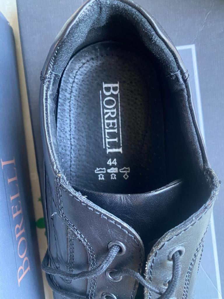 Borelli Nette Schoenen Zwart Maat 44, Kleding | Heren, Ophalen of Verzenden, Gedragen, Zwart, Veterschoenen