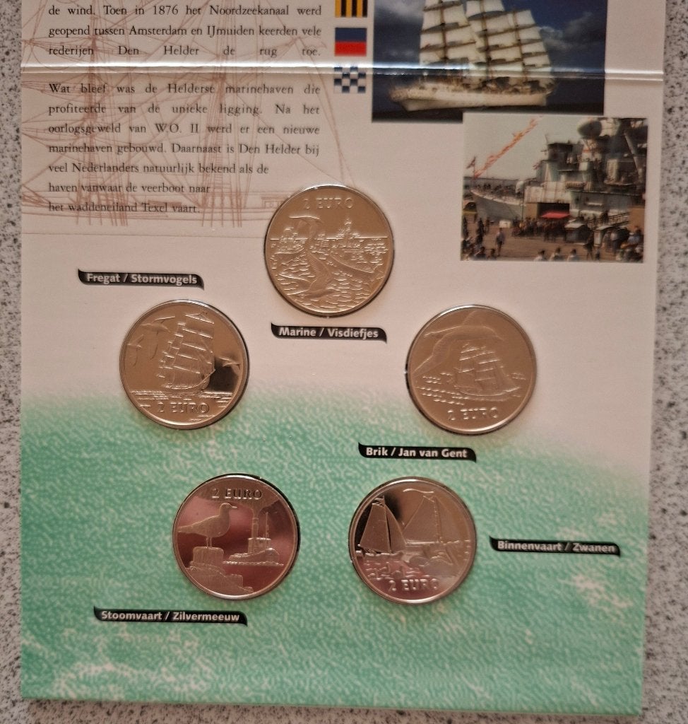 Set 1997 Sail Den Helder, 5 mooie Sail-Euro's, en opberghoes, Verzenden, Overige materialen, Nederland